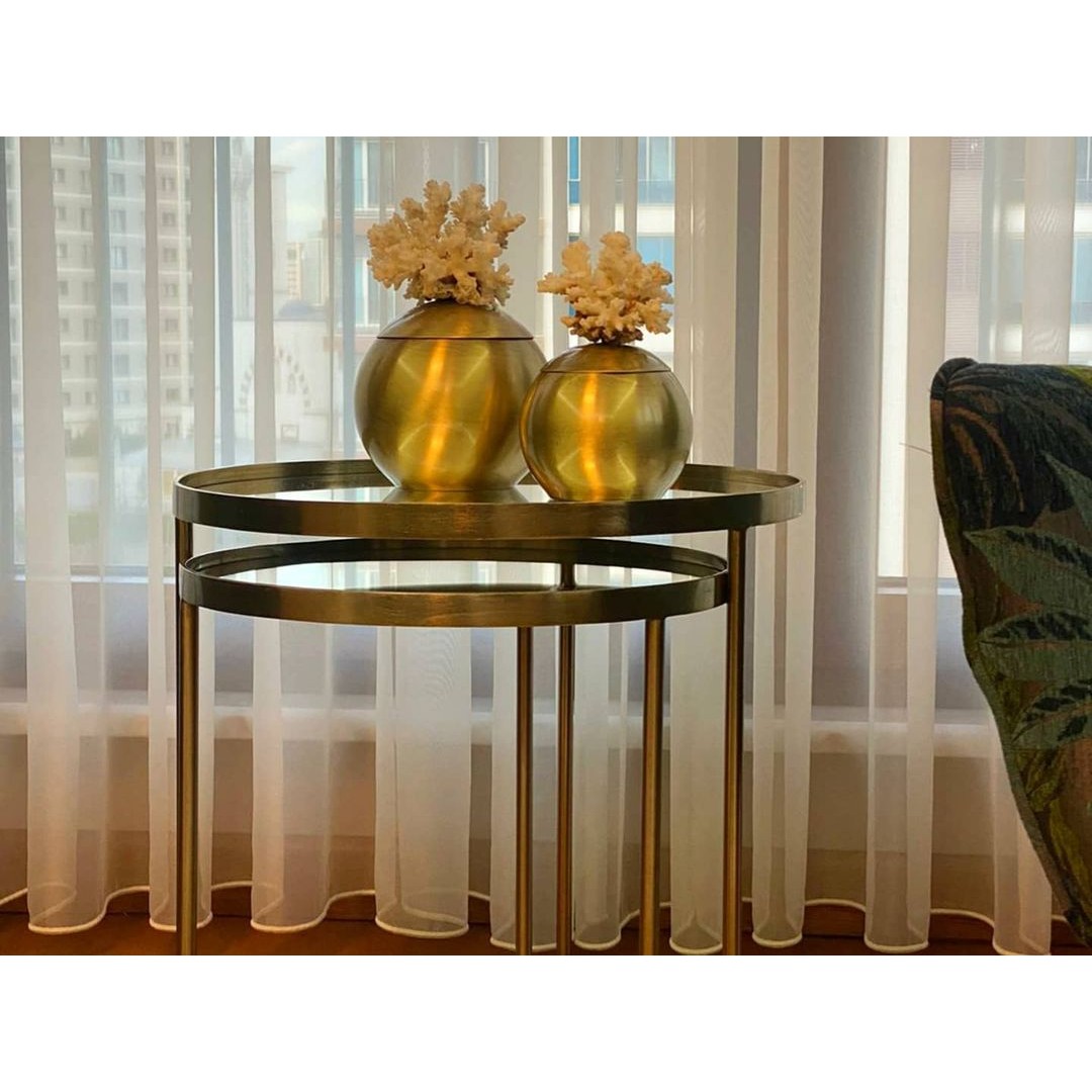 Mercanlı Yuvarlak Kutu Dekor